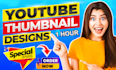 design youtube thumbnail and social media thumbnail