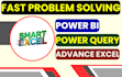 solve excel, power query and power bi problem