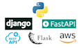 develop backend API using python django, flask, drf, fastapi