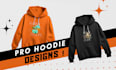 hoodie design with custom design and varsity jacket plus 3d mockup