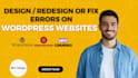 design, redesign or fix  errors on wordpress websites