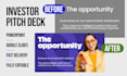 design a professional investor pitch deck for startups
