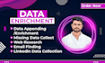 do advanced data enrichment job, missing data collection, email list building