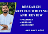 write pharmacy, nursing and chemistry research article