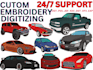 do machine embroidery digitizing into dst pes jef vp3 in 1hr