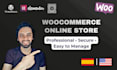 design a woocommerce wordpress website in english or spanish