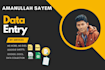 do data entry, data typing, copy paste, product listing, etc