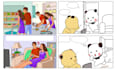 do illustrations and comics for social media and print media