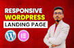 design wordpress landing page or one page website with elementor pro