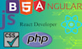 teach you  web development using react js php laravel