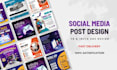 create 10 attractive facebook and instagram post designs