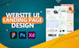 design figma UI website and landing page with prototyping