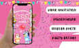 create pink bluey birthday party invitation video