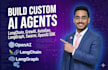 build custom ai agents with langchain crewai langgraph