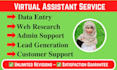 be VA for excel data entry, web research, lead generation and personal assistant