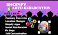 setup shopify ecommerce store geolocation currency changer language converter