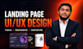 design a modern responsive landing page UI UX in figma