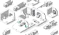create stylized isometric illustration