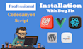 develop and configure php, laravel,react codeigniter script