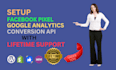 install facebook pixel and google analytics on your website