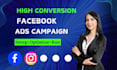 do setup and run facebook ads, instagram ads