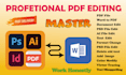 fix word or PDF file and convert document to an editable file fillable form