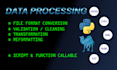 create data processing script code in perl or python