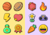 design unique and cute illustration icons