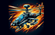 make unique apache helicopter gaming  mascot logo design in very short time