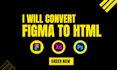 do figma to HTML CSS conversion using bootstrap