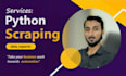 do web scraping using python scripts, data scraper, website crawler