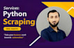 do web scraping using python scripts with selenium data scraper, website crawler