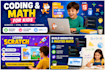 teach kids coding and math with scratch, HTML CSS and fun lessons