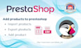 add products to your prestashop store