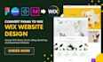 develop wix website convert figma to wix canva xd PSD to wix