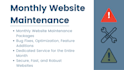provide expert website maintenance
