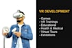 develop virtual reality VR game and training experience