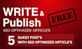 write and publish SEO optimized article on high da sites