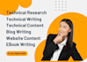 create technical and website content and blog writing