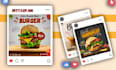 design restaurant creative social media posts
