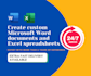create custom microsoft word documents and excel spreadsheets