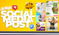 design social media post in canva, instagram post, fb post
