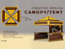 design canopy tent, table cover, flag and backdrop