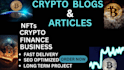 write SEO crypto blockchain nft articles and blogs