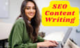 write SEO blog posts and articles as your content writer