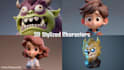 do 3d modeling, 3d stylized characters for film, game, and 3d printing