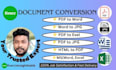 do pdf conversion and typing job
