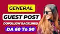 manual high quality general guest post dofollow backlink