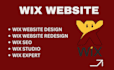 do wix website redesign, wix website design, wix website studio, wix seo