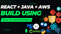 full stack developer offering expertise in java, react, python, AWS, and devops